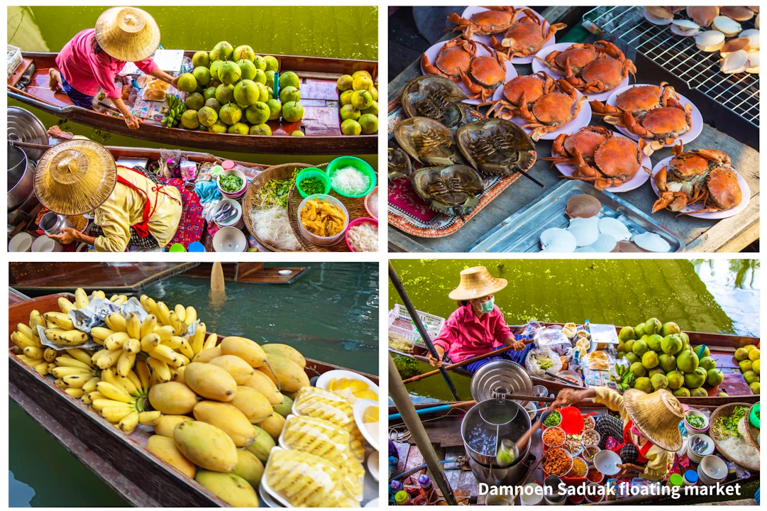 Classic Thailand Day Tour - Damnoen Saduak Floating Market & Elephant Camp Ticket
